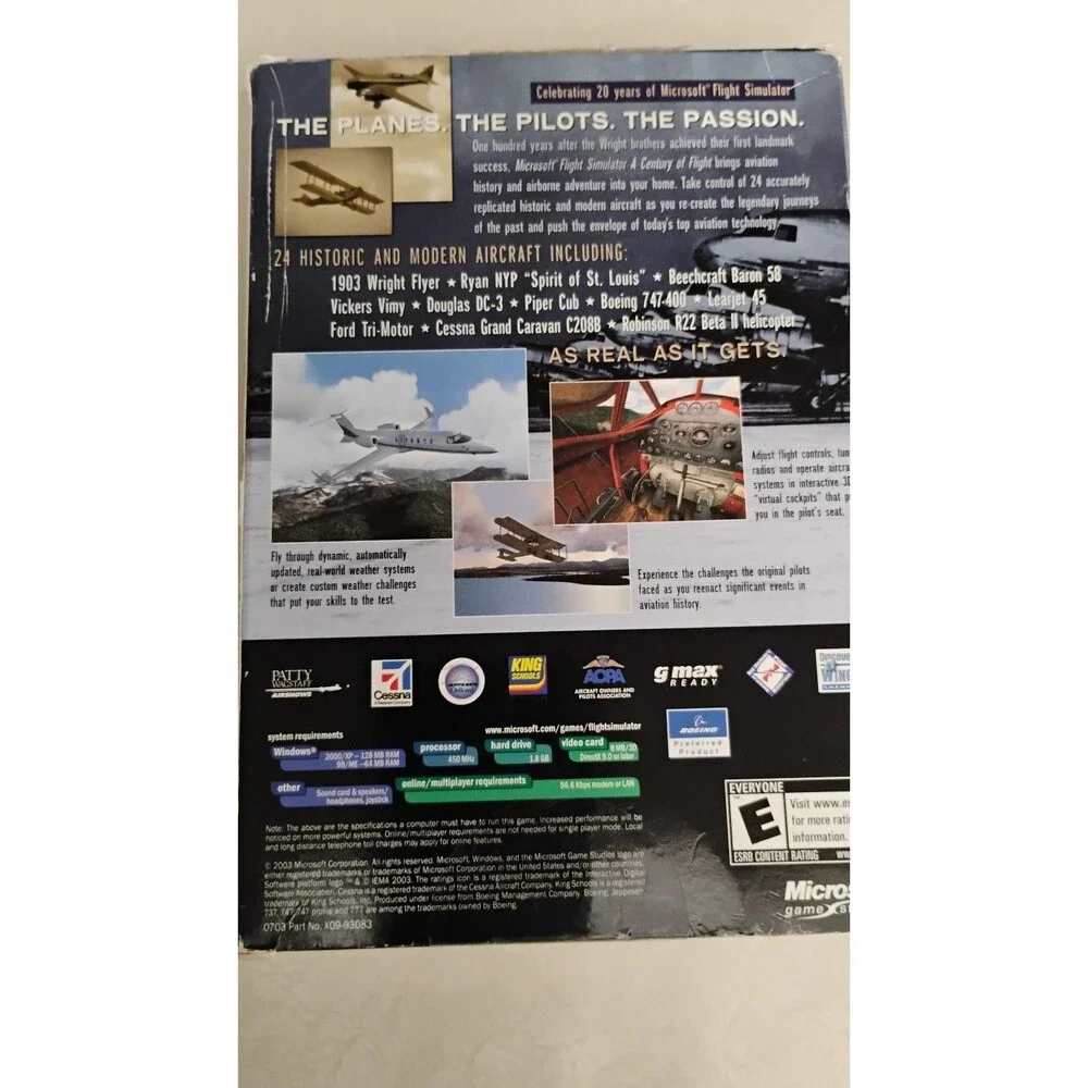 Microsoft Flight Simulator 2004 A Century of Flight PC CD-ROM Game